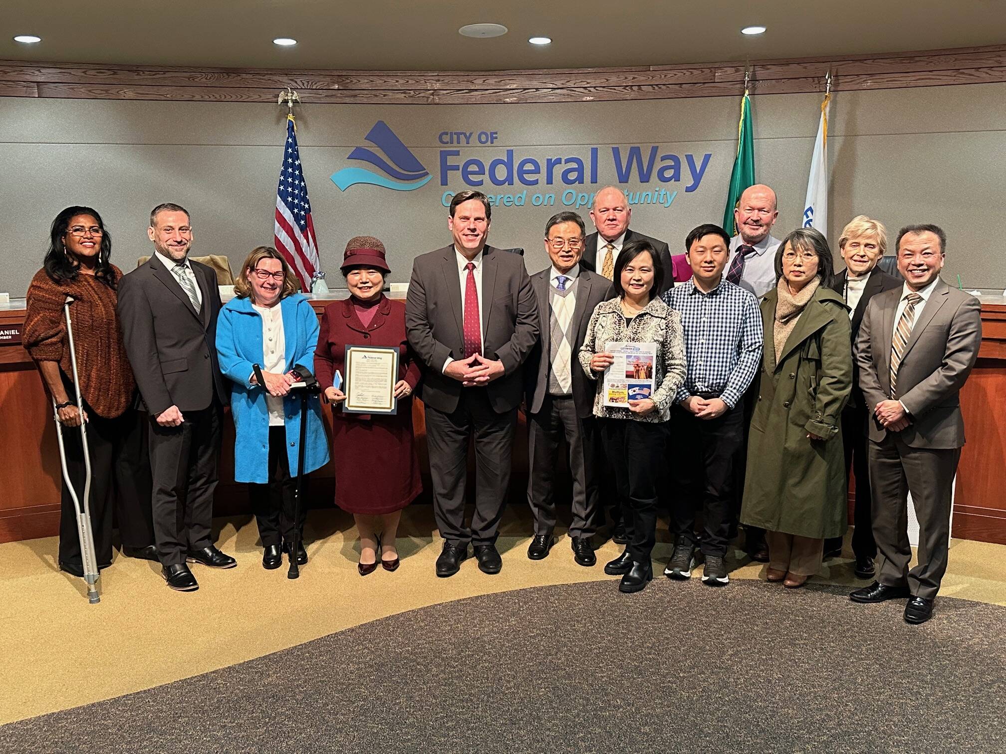 Photo by David Solano / City of Federal Way
Photo by David Solano / City of Federal Way
At its meeting Jan. 16, the Federal Way City Council shared a proclamation designating Jan. 13, 2024, as “Korean American Day.”