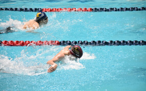 Decatur and Thomas Jefferson battle in the butterfly leg of the 200 Medley. Ben Ray / The Mirror