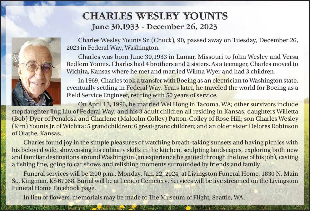 Charles Wesley Younts | Obituary