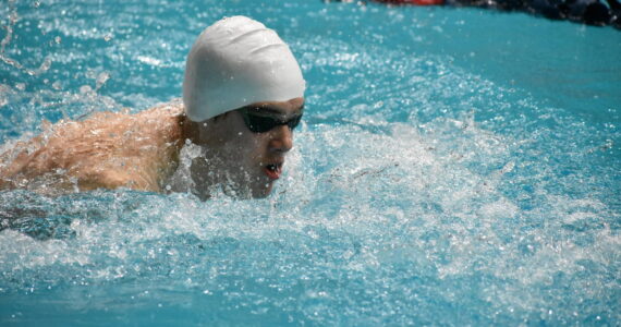 Andrew Miller in action in the 200-IM at the state champonship. Ben Ray / The Mirror