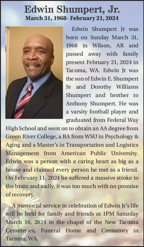 Edwin Shumpert Jr. | Obituary