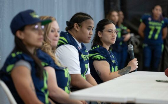 First panel of players sit in front of media members and fans inside the Ron Sandwith Teen Center. Photo Provided by Rodney McCurry.