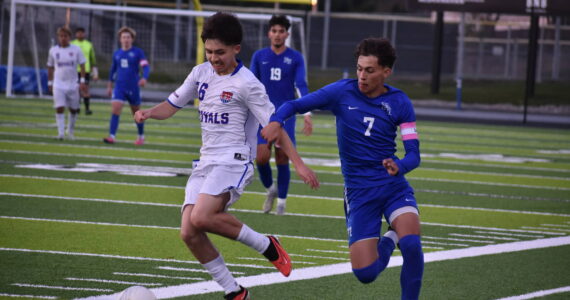 Goal scorer Gabriel Dizon chases down the ball on a hunt for possession. Ben Ray / The Mirror