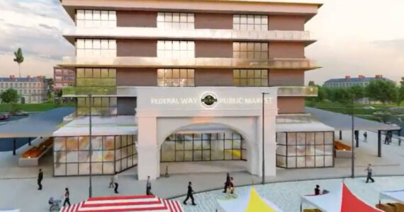 A digital rendering of what the Federal Way Public Market’s entrance could look like. Photo courtesy of Ron Walker