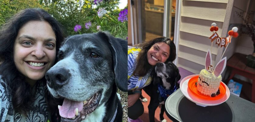 Suman Kamath with her dog Toby. Photo courtesy of Suman Kamath
