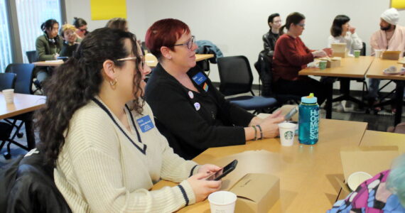 Photo by Keelin Everly-Lang / the Mirror.
The LGBTQIA Task Force meeting on Jan. 15 at The Hub: Federal Way Higher Education Center.