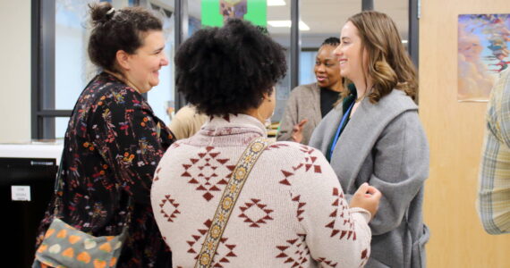 Seattle School Board Director Liza Rankin, Federal Way School Board Director Luckisha Phillips and Executive Director of Nutrition Services for Federal Way Public Schools Alisha Barlow. The three discussed solutions for solving student hunger at an award event on Jan. 17. Photo by Keelin Everly-Lang / the Mirror