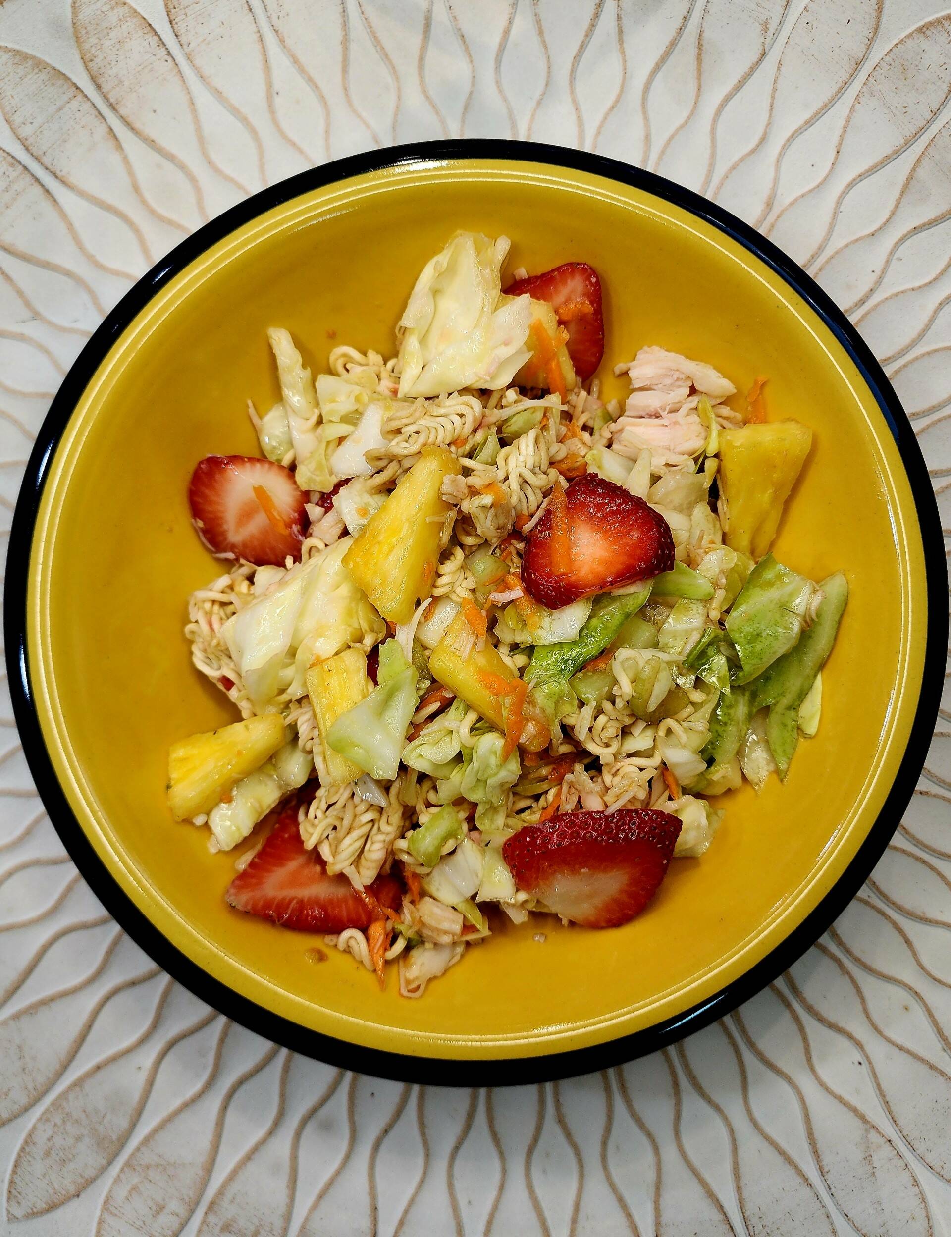 Cabbage chicken ramen salad. Photo courtesy of Vickie Chynoweth