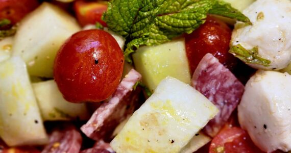 Sweet and savory summer salad. Photo by Vickie Chynoweth