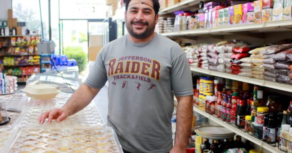Esmatullah Amini, manager of Salam Deli Mart in Federal Way. Photo by Keelin Everly-Lang / the Mirror