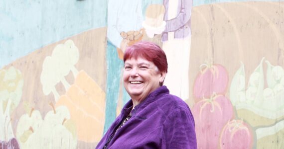 Sue Thacker at the Federal Way Senior Center food bank. Photo by Keelin Everly-Lang / the Mirror