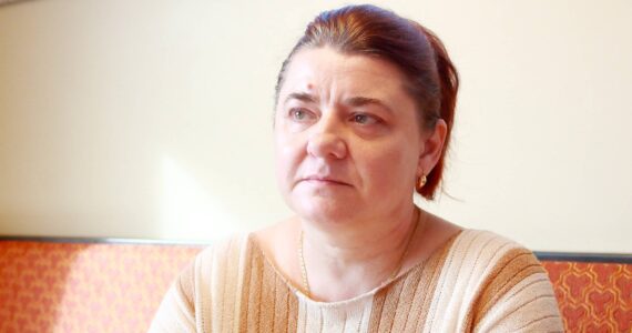 Ganna Stogniy and her family face an uncertain future like many other Ukrainian refugees. Photo by Keelin Everly-Lang / the Mirror