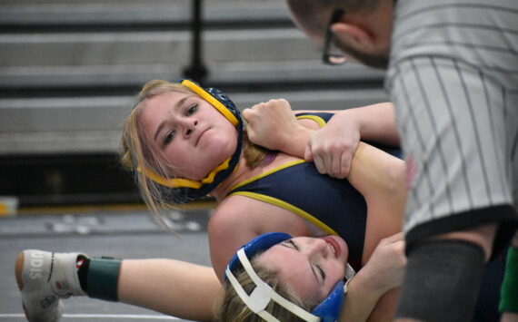 Mikynzie Pelissier gets the pin for Decatur. Ben Ray / The Mirror