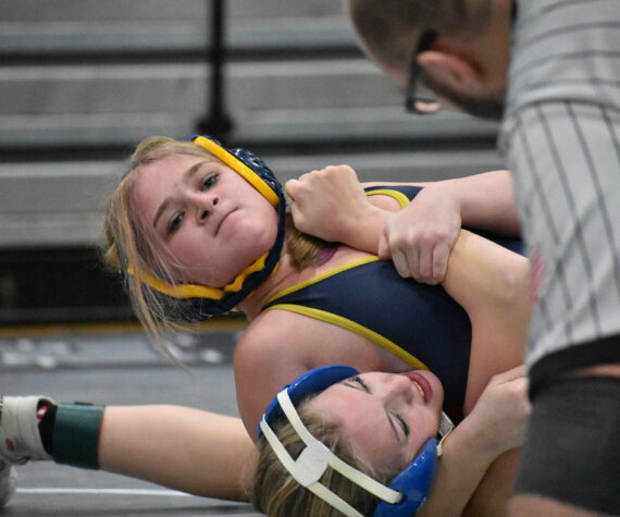 Mikynzie Pelissier gets the pin for Decatur. Ben Ray / The Mirror