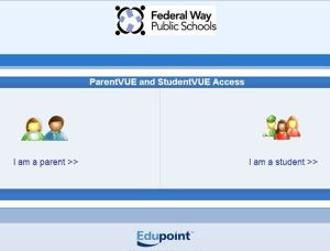 Screen shot of the online grade book.