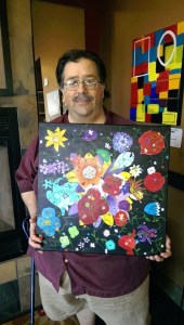 William Yates’ “Flowers on Black Background No. 6