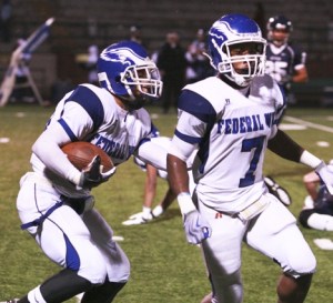 Federal Way seniors Isiah Umipig (left) and Trenton Pinson led the Eagles into the postseason for the fourth year in a row. Umipig was an All-City defensive back and Pinson earned All-City honors as a running back after compiling over 1
