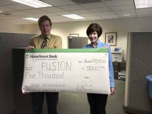 Pictured are Rich Dryden with Peggy LaPorte.