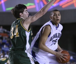 Federal Way High School senior Cole Dickerson verbally committed to play basketball next year at the University of San Francisco last week. Dickerson led the state-champion Eagles in scoring (17.5 a game) and rebounds (8.21). He will sign his national letter of intent on Nov. 11.