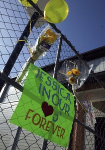Students at Lakota Middle School in Federal Way honored Jessica Griffith (also known as Jessica Wood) with a display near the school's entrance. On Wednesday
