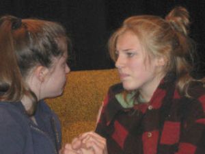 Hailie Leonard as Beth and Mick Gilbert as Frank rehearse for the Decatur Theatre Company production of Sam Shepard’s “A Lie of the Mind.” Performances are at 7 p.m. Thursday through Saturday