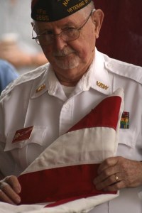Tom Leonard of VFW Post 2886 in Federal Way folds the U.S. flag in 13 steps.