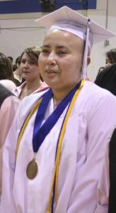 Escorted by classmates