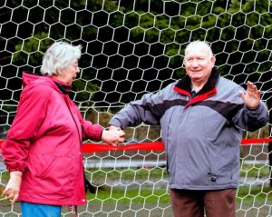 Karl Grosch and his wife Helga during a dedication ceremony at Steel Lake Park in 2003