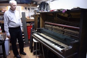 Federal Way resident Dave Goodwin's current project is a 1912 Seeberg piano that sat in the Seattle Center for several years.
