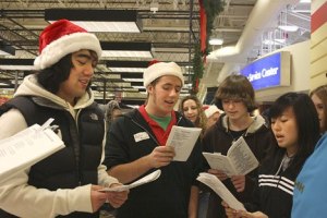 Local high school students David Kawamura