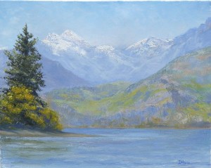 “The Brothers” is an oil painting by Debbie Horne and is on display through Jan. 4 at Dumas Bay Centre