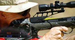 Federal Way police Cmdr. Kyle Sumpter is seen competing in episode four of The History Channel show “Top Shot.”