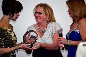 Peggy LaPorte accepts an award at the Federal Way Greater Chamber of Commerce gala on Nov. 15.