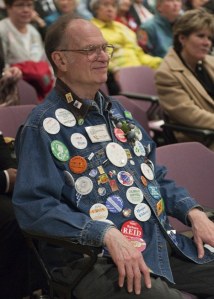H. David Kaplan enjoys festivities for Federal Way's 20th anniversary Feb. 26 at City Hall.