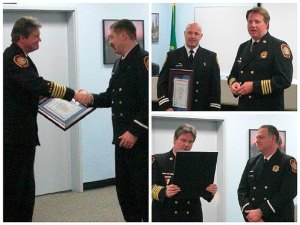 Three South King Fire and Rescue firefighters were promoted in February.