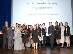 The Road Map Project recognized Federal Way Public Schools officials for engaging families and removing college barriers during a ceremony on Tuesday.