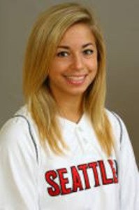 Seattle University sophomore Sarah Petosa is leading the Redhawks in hitting with a .356 batting average. Seattle U will play a home series at the Federal Way National Little League Complex on April 14-15.