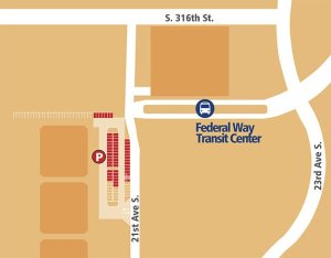 Sound Transit announces new parking spaces at Center Plaza in Federal Way.