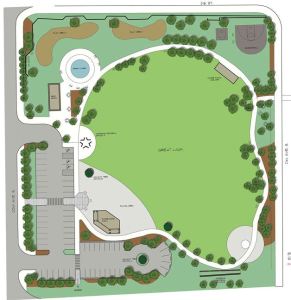 The 30 percent design of Town Square Park's expansion.