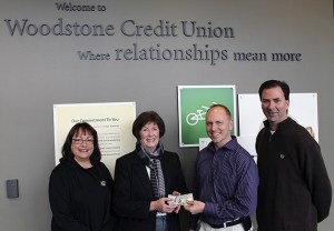 Pictured left to right: Woodstone Credit Union CEO Susan Streifel