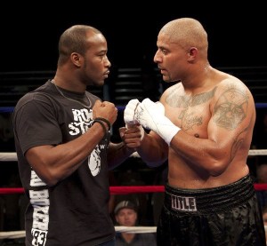 Undefeated Federal Way heavyweight Vincent Thompson (right) poses with Tacoma heavyweight Jonte Willis (8-1-1). The two will fight in the main event at Battle at the Boat 84 at the Emerald Queen Casino in Tacoma.