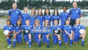 The Wolverines under-11 girls soccer team finished both their spring and fall seasons with unbeaten records. The team is coached by Brad Alley
