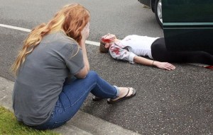 In this scene May 30 at Todd Beamer High School