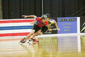 Federal Way’s Zachary Sagiao races during the 2011 US Indoor National Speedskating Championships in Indiana recently.