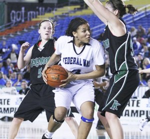 Federal Way junior post Talia Walton is one of numerous returners for the Eagles this season. Walton helped Federal Way finish third at the 2009 state tournament. The Eagles entered this season as the top-ranked Class 4A team in many polls.