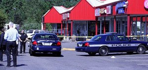 The scene of the fatal Johnny's Famous Bar and Grill parking lot shooting on June 27