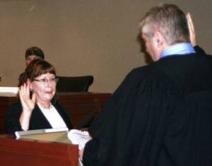 New Federal Way City Council members Susan Honda (pictured) and Bob Celski were sworn in by Judge Dave Larson on Jan. 3.