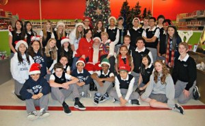 St Vincent De Paul eighth-graders (pictured) recently helped special needs students from Federal Way Public Schools get their Christmas shopping done early at Target as part of an annual tradition.