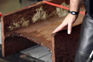Two South King Fire and Rescue firefighters crisscrossed the country this month to retrieve a steel beam from the World Trade Center