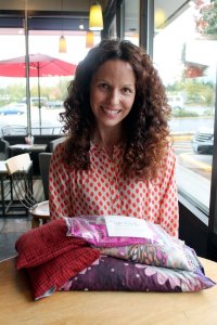 Hot Sacks owner Stephanie Jackson poses with her product.